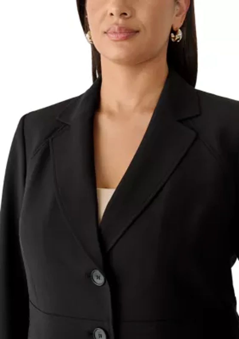 Two Button Jacket with Inset Waist and Pant