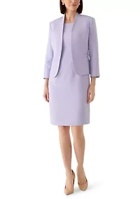 Jacquard Open Cardigan and Dress