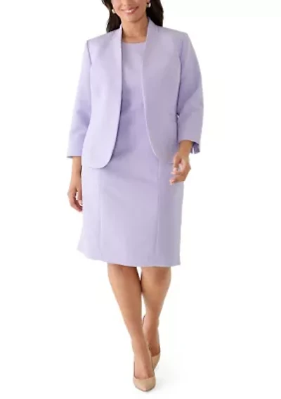 Jacquard Open Cardigan and Dress