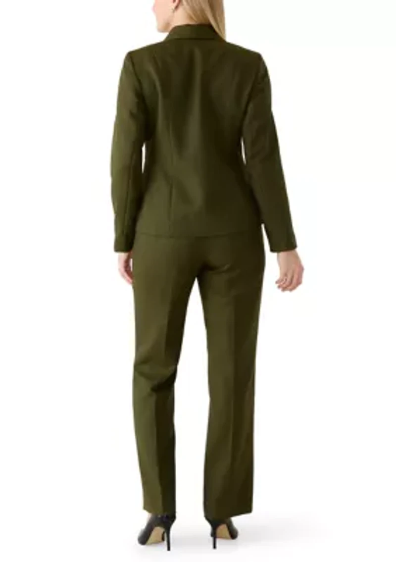 Melange Two Button Shawl Jacket and Pant