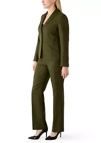 Melange Two Button Shawl Jacket and Pant