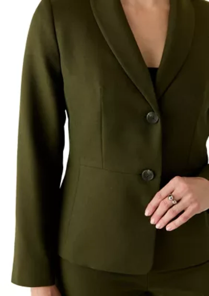 Melange Two Button Shawl Jacket and Pant