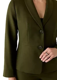 Melange Two Button Shawl Jacket and Pant