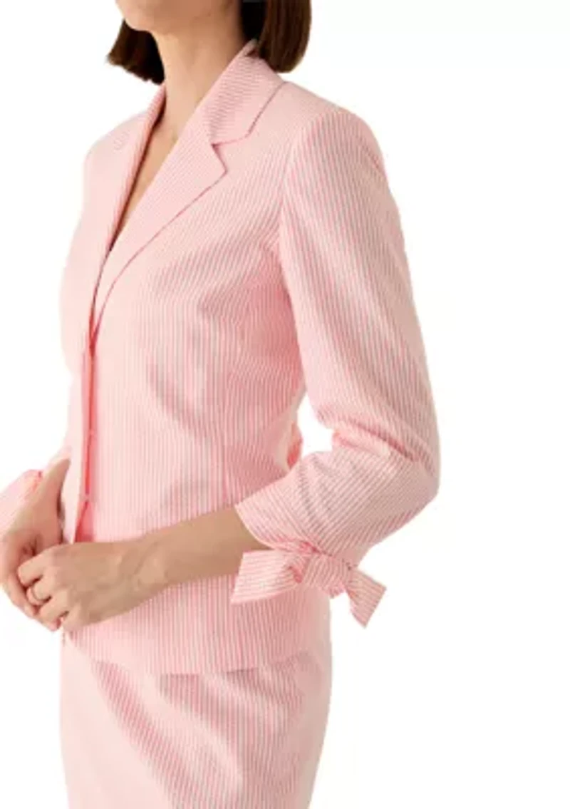 Seersucker Jacket and Skirt