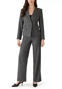 Four Pocket Jacket and Fly Front Wide Leg Pant