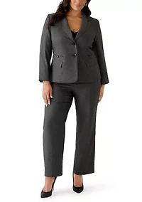 Four Pocket Jacket and Fly Front Wide Leg Pant