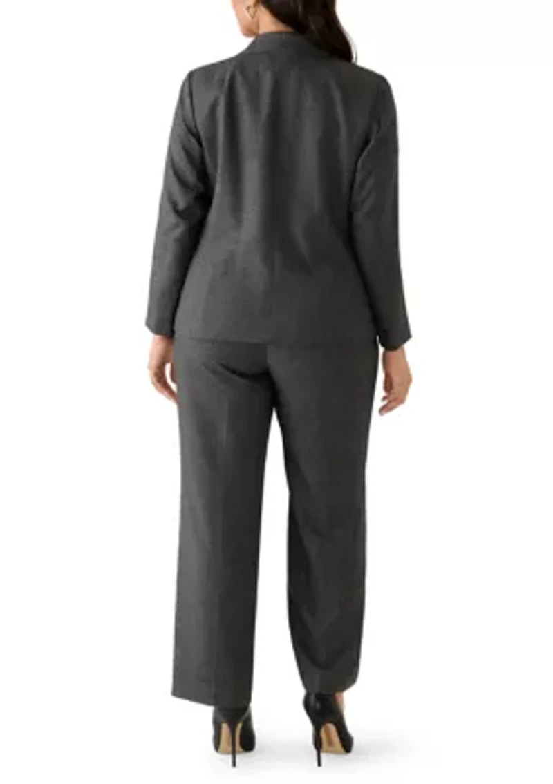 Four Pocket Jacket and Fly Front Wide Leg Pant