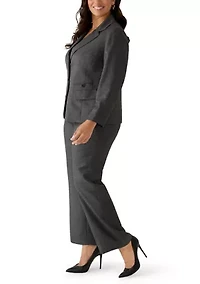 Four Pocket Jacket and Fly Front Wide Leg Pant