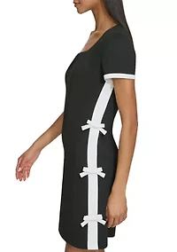 Women's Solid Square Neck Dress