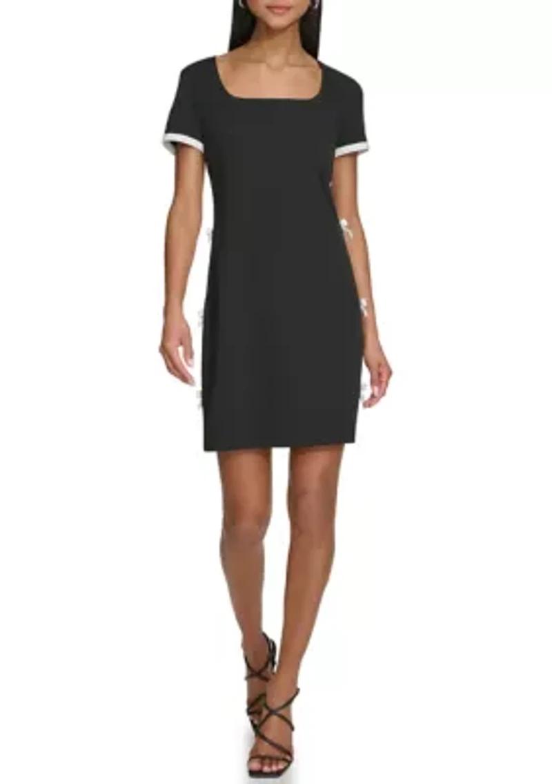 Women's Solid Square Neck Dress