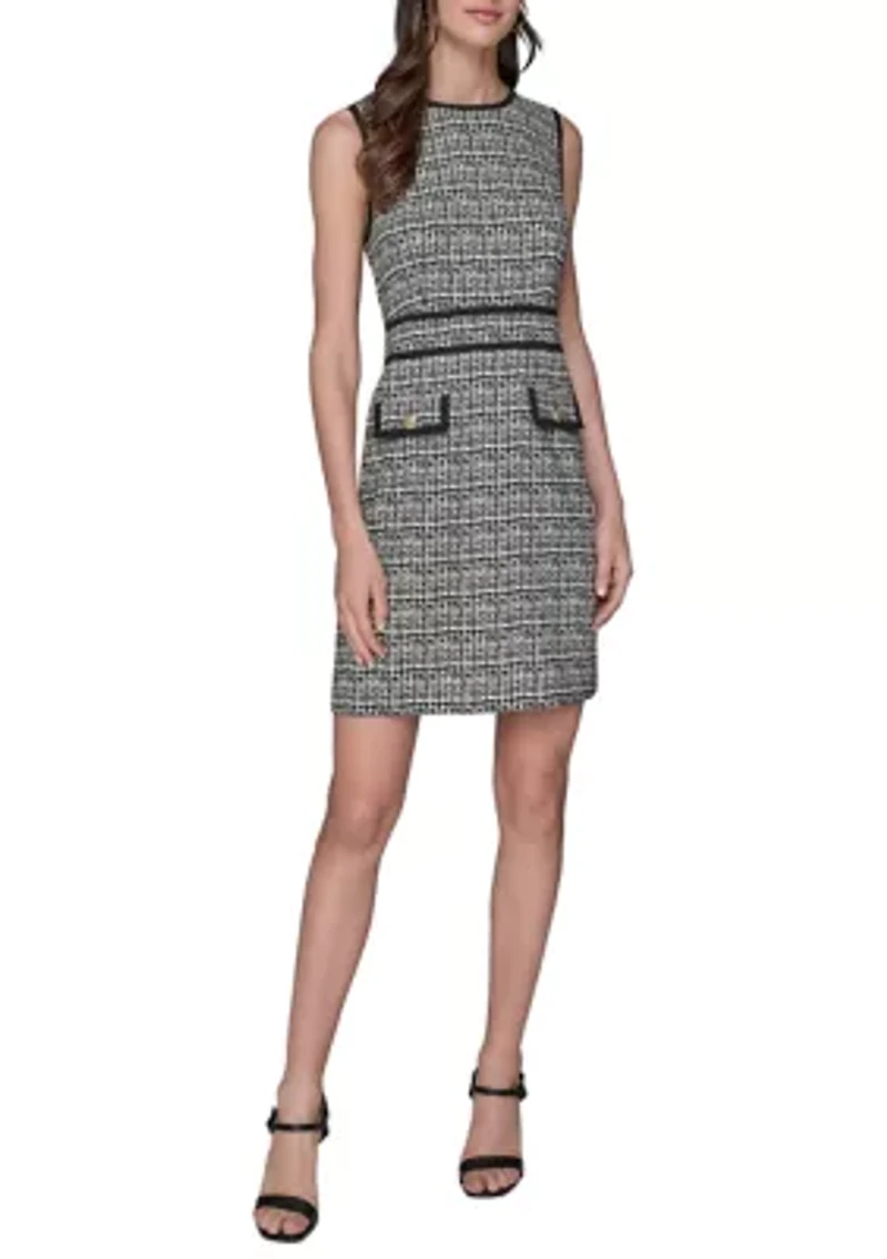 Women's Textured Jacquard A-Line Dress