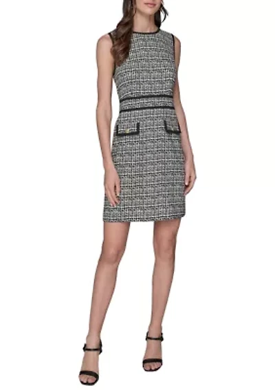 Women's Textured Jacquard A-Line Dress