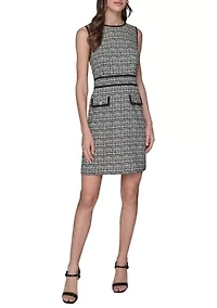 Women's Textured Jacquard A-Line Dress