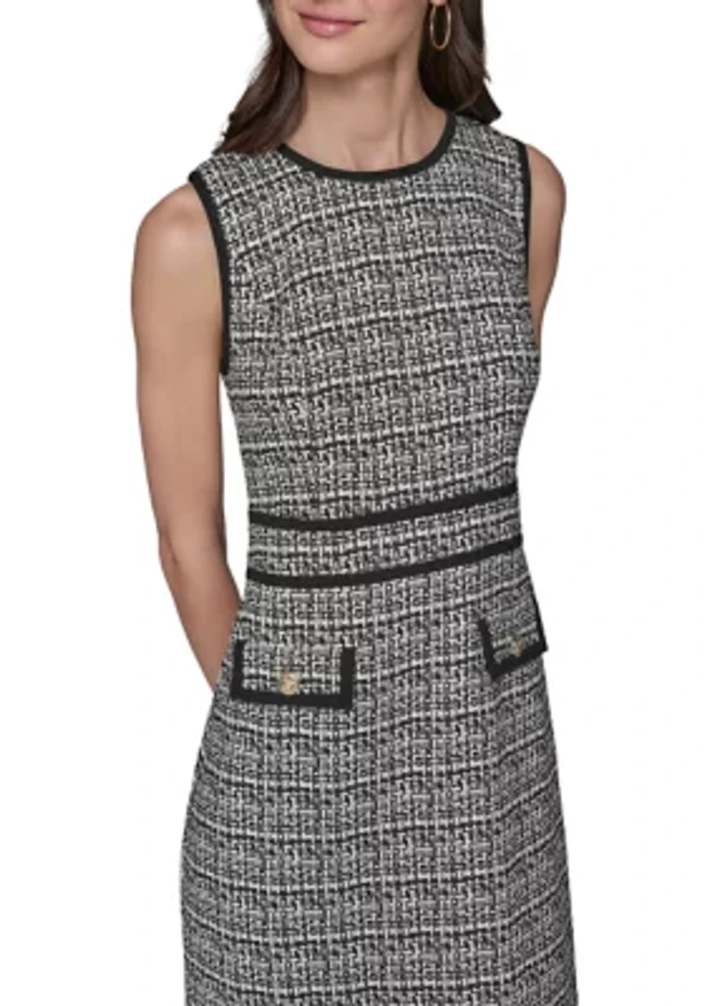 Women's Textured Jacquard A-Line Dress