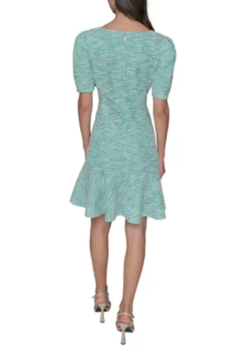 Women's Solid Tweed Sheath Dress