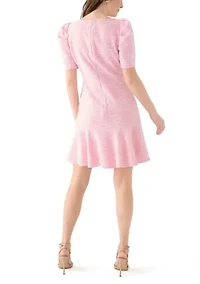 Women's Solid Tweed Sheath Dress