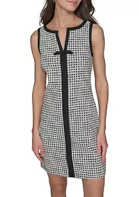 Women's Millennium Jacquard A-Line Dress with Contrast Frame and Bow