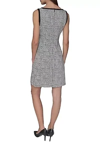 Women's Millennium Jacquard A-Line Dress with Contrast Frame and Bow