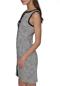 Women's Millennium Jacquard A-Line Dress with Contrast Frame and Bow