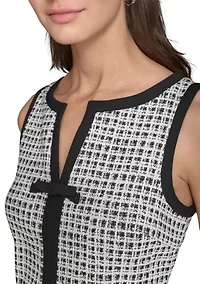 Women's Millennium Jacquard A-Line Dress with Contrast Frame and Bow