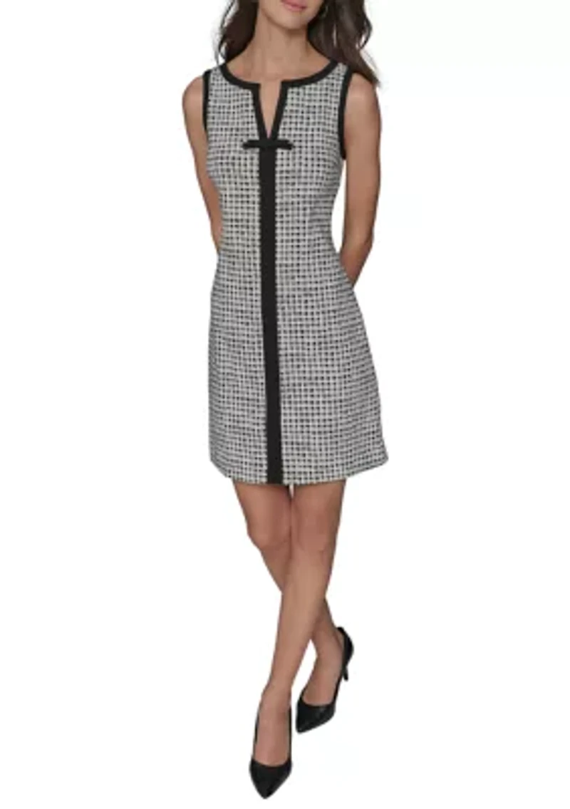 Women's Millennium Jacquard A-Line Dress with Contrast Frame and Bow