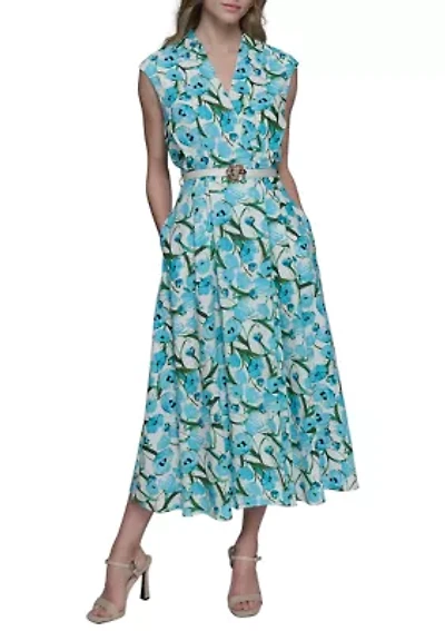 Women's Linen Shirtdress with Karl Belt