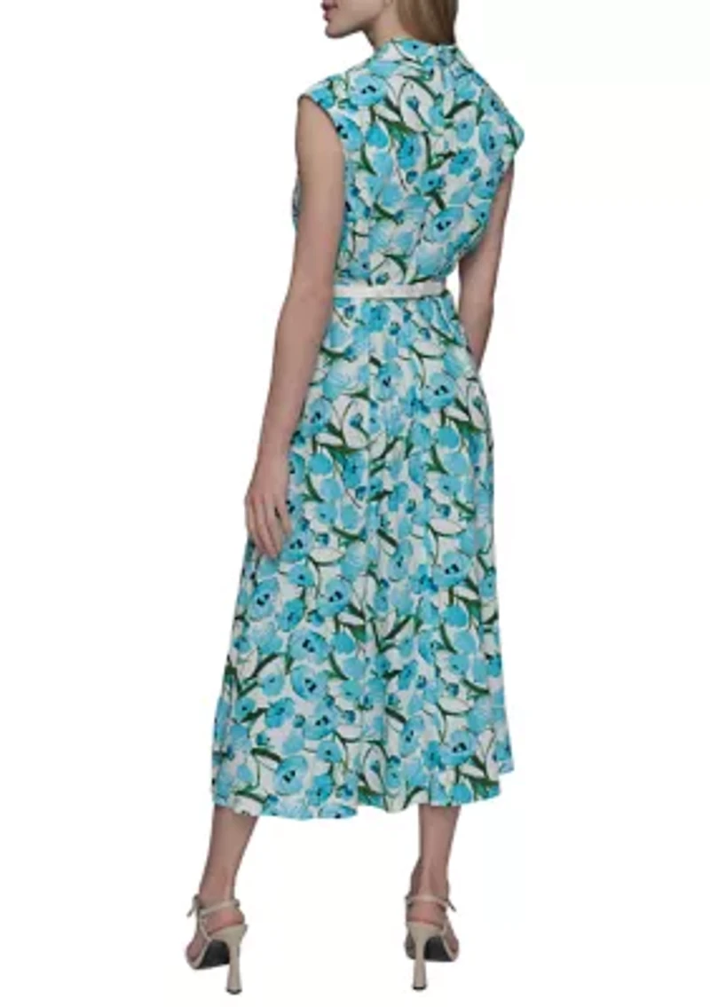 Women's Linen Shirtdress with Karl Belt