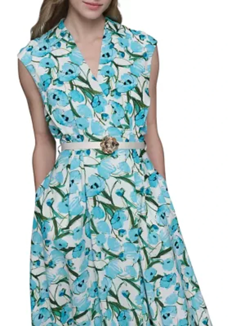 Women's Linen Shirtdress with Karl Belt