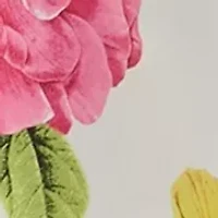 Women's Sleeveless Printed Cotton Floral Full Midi Skirt with Flower Belt