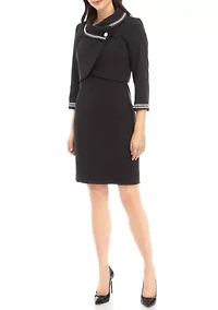 Nested Suit, Beaded Jacket and Dress