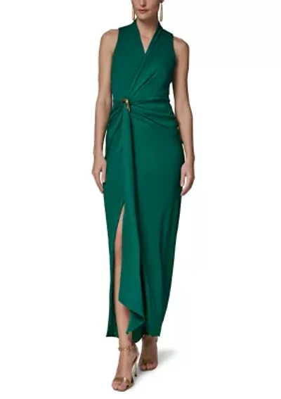 Women's Sleeveless V-Neck Maxi Dress