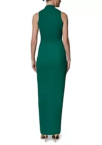 Women's Sleeveless V-Neck Maxi Dress