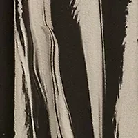 Women's Long Sleeve Stripe Print Belted Fit and Flare Dress