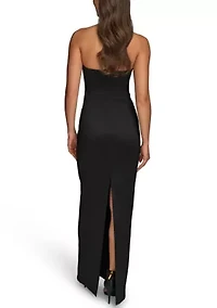 Women's Strapless Column Gown