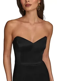 Women's Strapless Column Gown