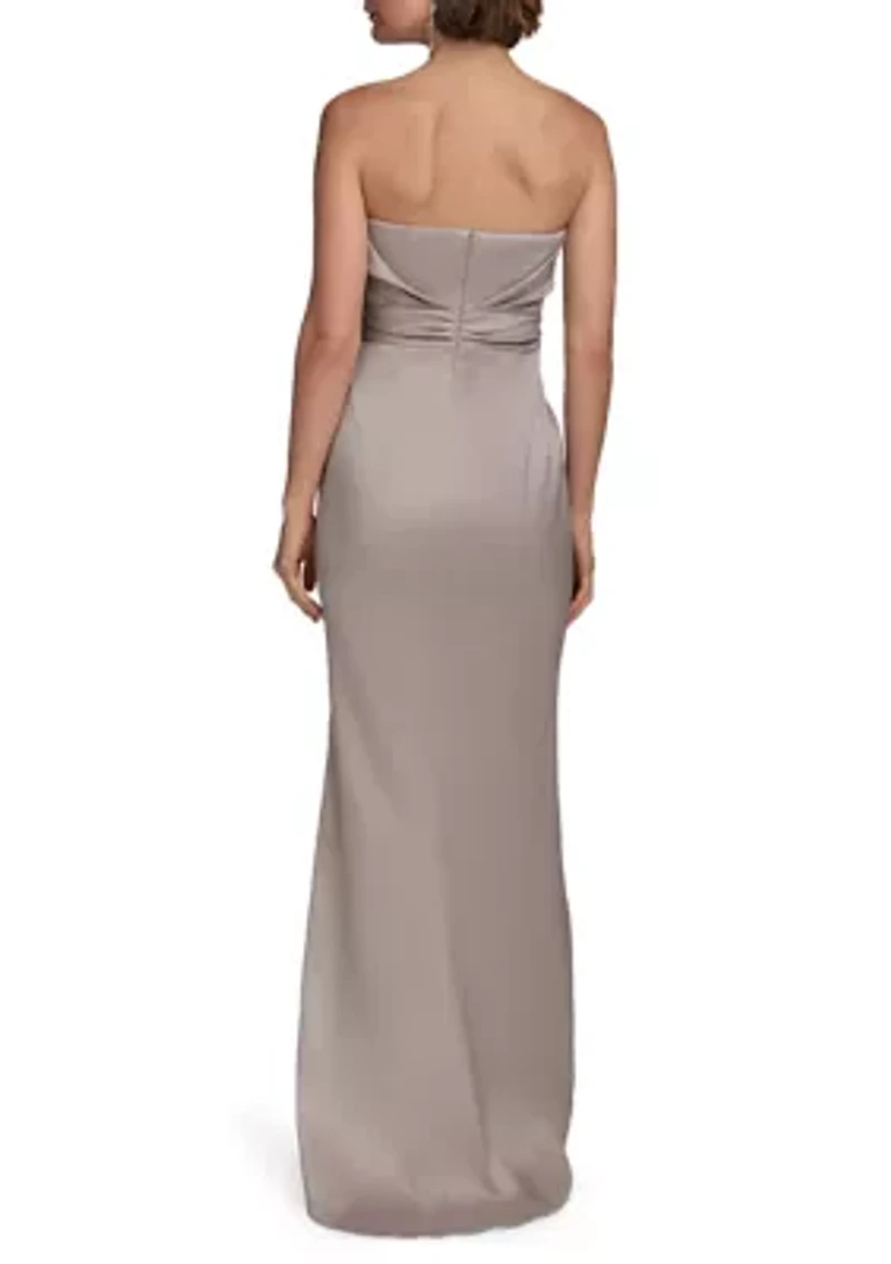 Women's Strapless Column Gown