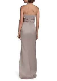 Women's Strapless Column Gown