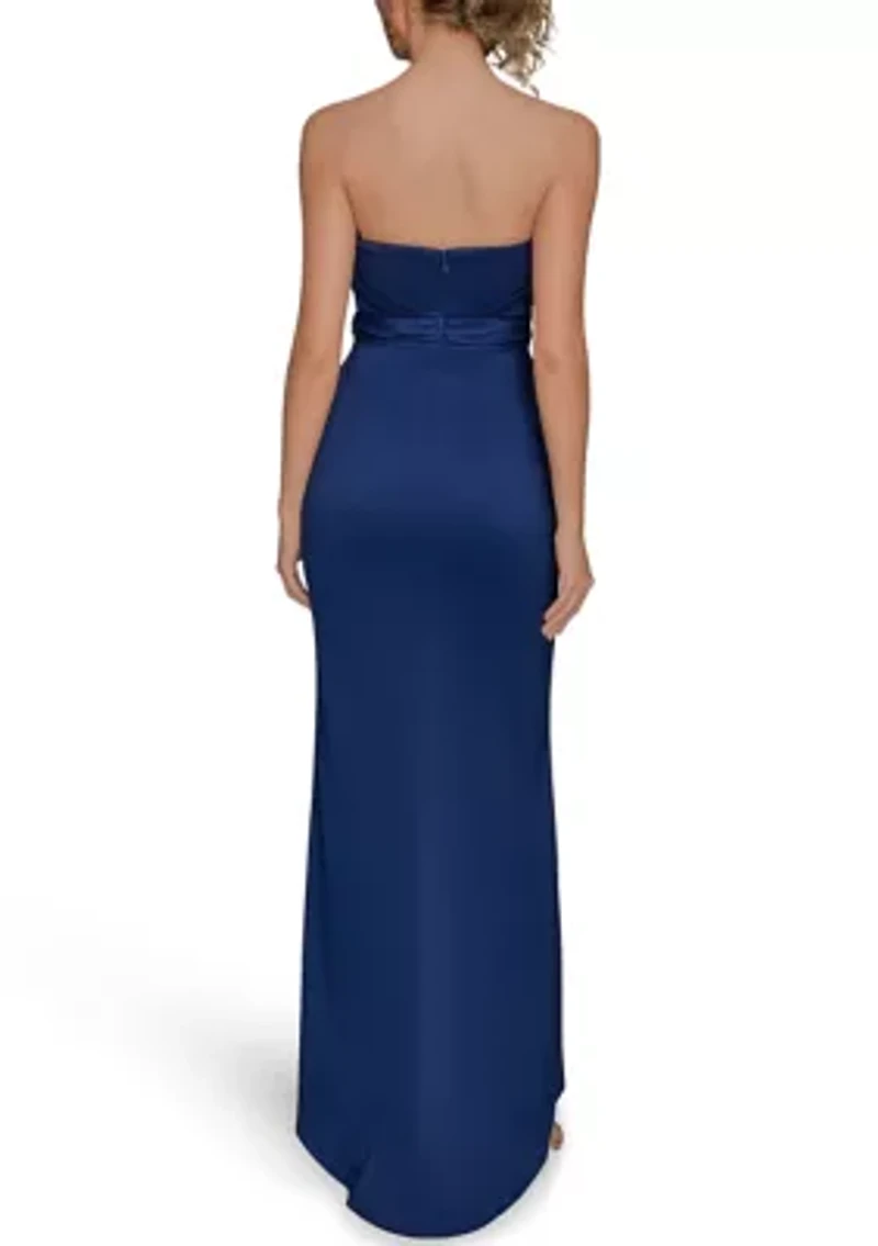 Women's Strapless Column Gown