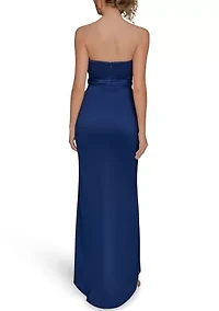 Women's Strapless Column Gown