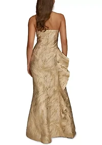 Women's Strapless Ruffle Gown