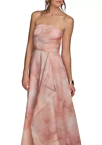 Women's Sleeveless Floral Print Maxi Dress