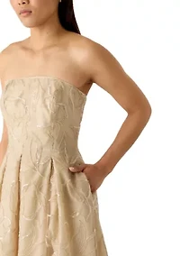 Women's Strapless Midi Dress