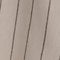 Women's Sleeveless Collar Neck Stripe Print Midi Dress