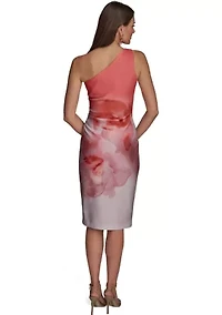 Women's Off the Shoulder Asymmetric Ombré Dress