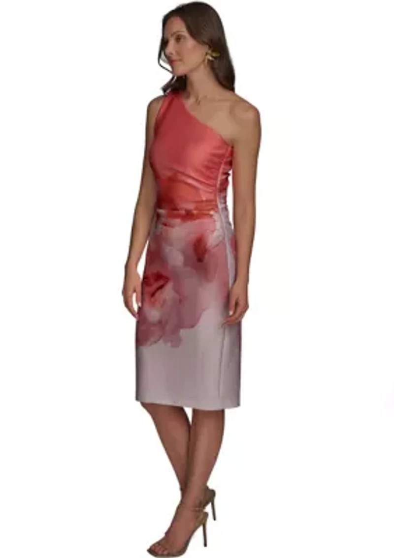 Women's Off the Shoulder Asymmetric Ombré Dress