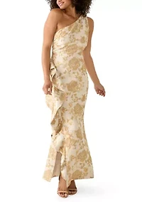 Women's Sleeveless Asymmetrical Floral Maxi Dress