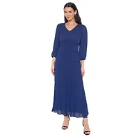 Smock Waist Pleated Skirt Dress