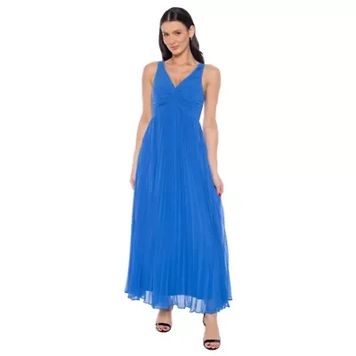 Knot Front Pleated Skirt Gown