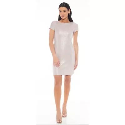 Cap Sleeve Crew Neck Dress