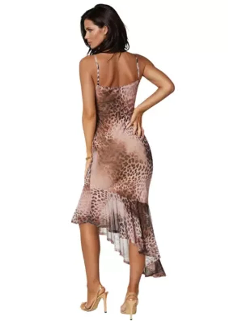 Cascade High Low Mesh Dress